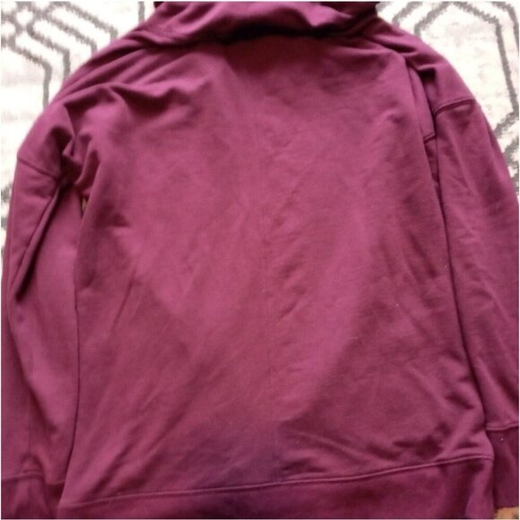 Victoria's Secret Burgundy Cowl Neck Sweater Women's Size S Pullover Knit - Picture 2 of 3
